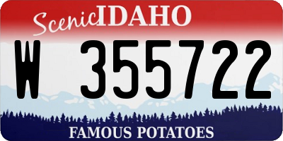 ID license plate W355722