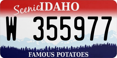 ID license plate W355977