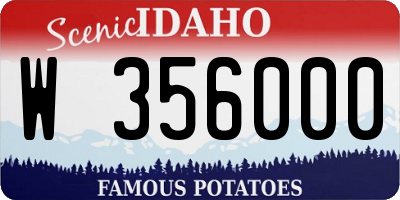 ID license plate W356000