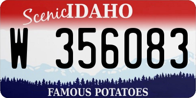 ID license plate W356083