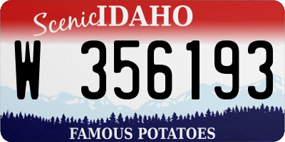 ID license plate W356193