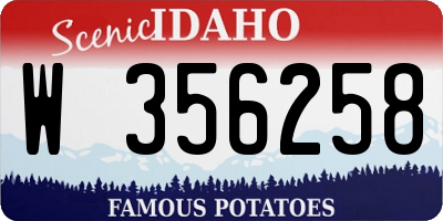 ID license plate W356258