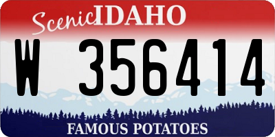ID license plate W356414