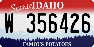 ID license plate W356426