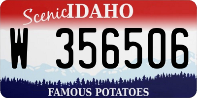 ID license plate W356506