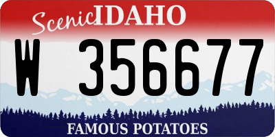ID license plate W356677