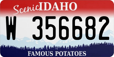 ID license plate W356682