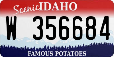 ID license plate W356684