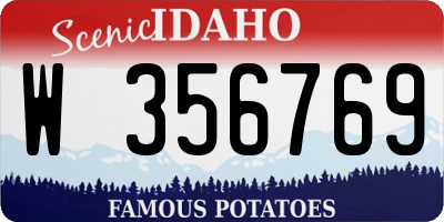 ID license plate W356769