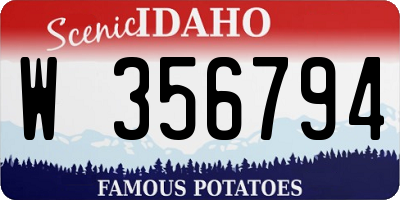 ID license plate W356794