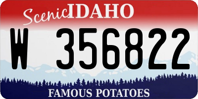 ID license plate W356822