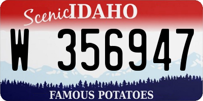 ID license plate W356947