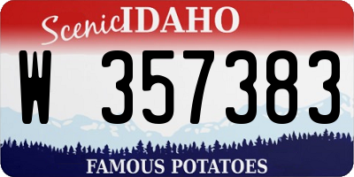 ID license plate W357383