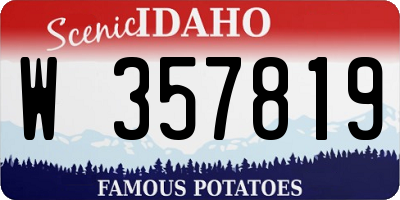 ID license plate W357819