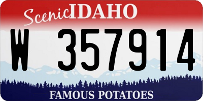 ID license plate W357914