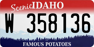 ID license plate W358136