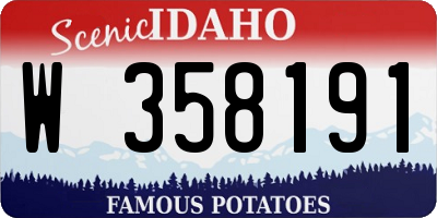 ID license plate W358191