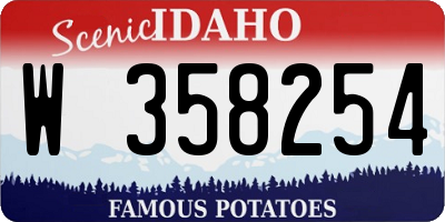 ID license plate W358254