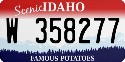 ID license plate W358277