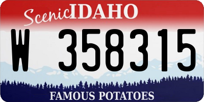 ID license plate W358315