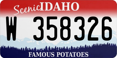 ID license plate W358326