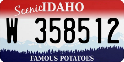 ID license plate W358512