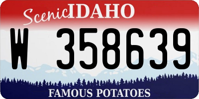 ID license plate W358639