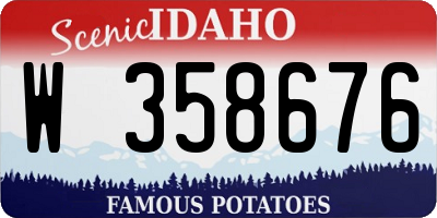 ID license plate W358676