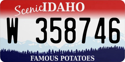 ID license plate W358746