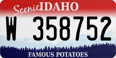 ID license plate W358752