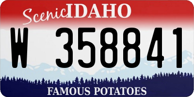 ID license plate W358841