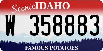 ID license plate W358883