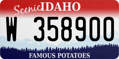 ID license plate W358900