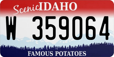 ID license plate W359064
