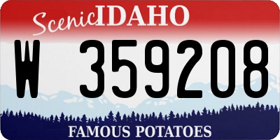 ID license plate W359208