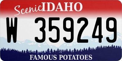 ID license plate W359249