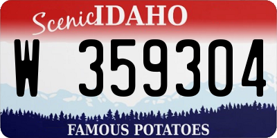 ID license plate W359304
