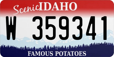 ID license plate W359341