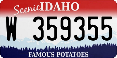 ID license plate W359355