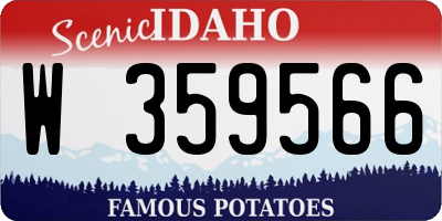 ID license plate W359566