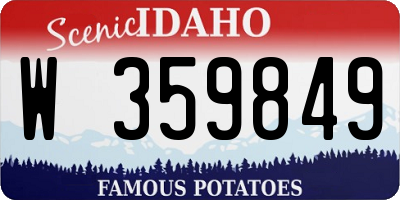 ID license plate W359849