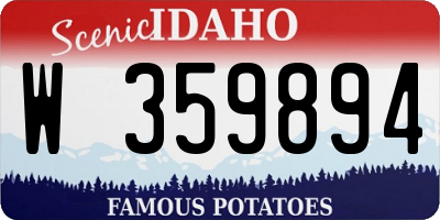 ID license plate W359894