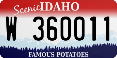 ID license plate W360011