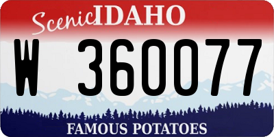 ID license plate W360077