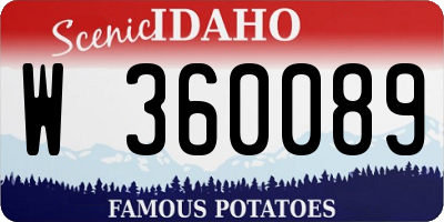 ID license plate W360089