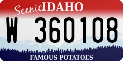 ID license plate W360108
