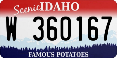 ID license plate W360167