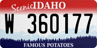 ID license plate W360177