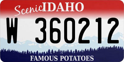 ID license plate W360212