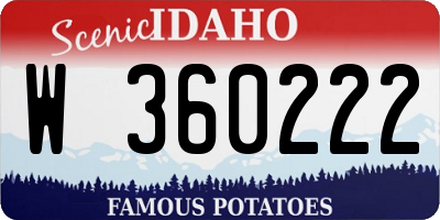ID license plate W360222